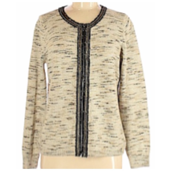 Charter Club Blazer Lovely Metallic-Trim Knit Blazer Soft Lightweight Size M - Picture 9 of 9